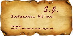 Stefanidesz János névjegykártya